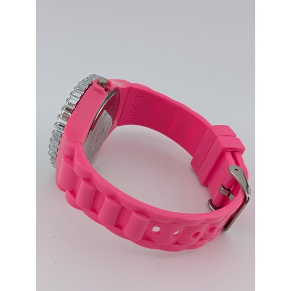 Iken Watch Women 42mm Case Crystal Bezel Pink Band- New Battery - Picture 7 of 8